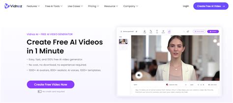 Vidnoz AI: Create FREE AI Videos 10X Faster Online.